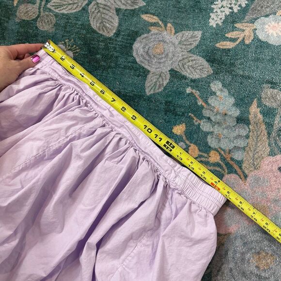 Free People Shorts Bubble Hem Womens Large Purple Cotton Mini Pull On Elastic L - Picture 6 of 9